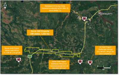 Frontline Announces Second Acquisition of Strategically Located Gold Property – Route 109 – in Quebec