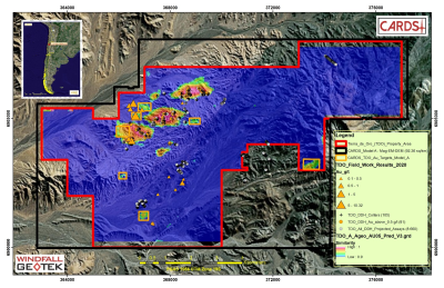 Windfall Geotek CARDS AI 2D Report Positive Validation by Chilean Metals at the Tierra De Oro project in Chile