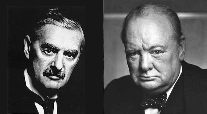 Neville Chamberlain and Winston Churchill