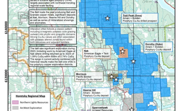 Northern Lights Acquires the Horetzky Copper Project Located in the Babine Porphyry Copper Belt